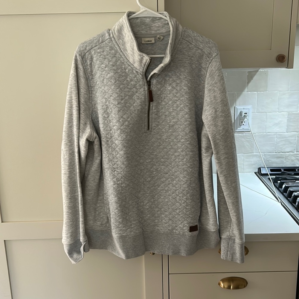 Ll bean half zip grey size 1x plus